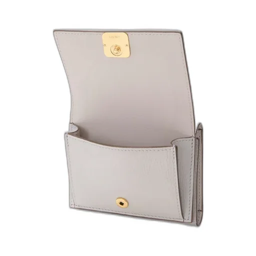 Anagram Trifold Wallet In Pebble Grained Calfskin