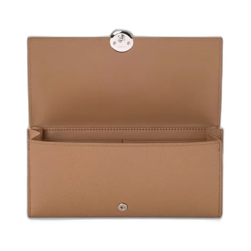 Pebble Continental Wallet In Mini Grain Calfskin