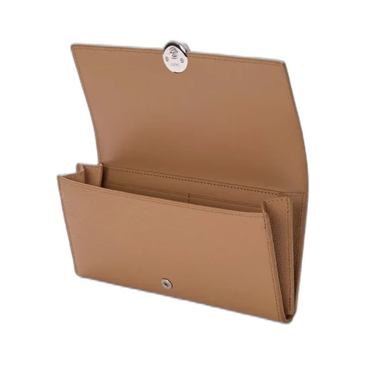Pebble Continental Wallet In Mini Grain Calfskin