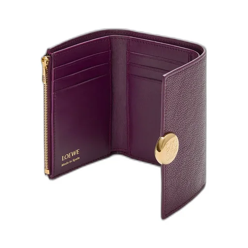 Pebble Small Vertical Wallet In Pebble Grained Calfskin