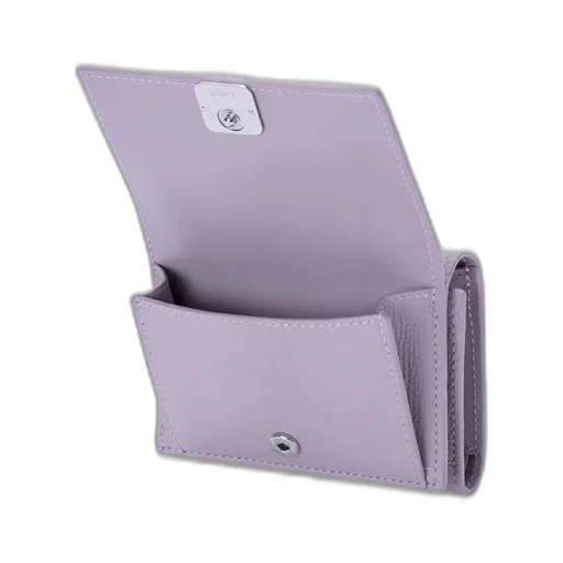 Anagram Trifold Wallet In Pebble Grained Calfskin