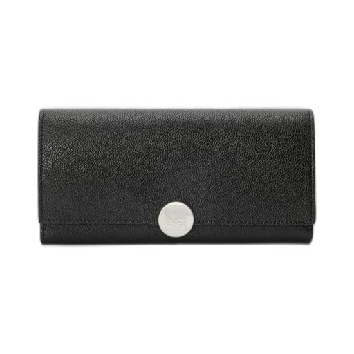 Pebble Continental Wallet In Mini Grain Calfskin