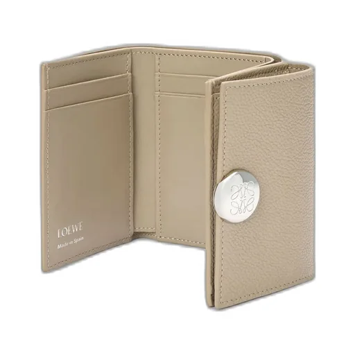 Pebble Trifold Wallet In Pebble Grain Calfskin