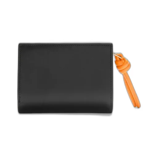 Knot Compact Wallet In Shiny Nappa Calfskin