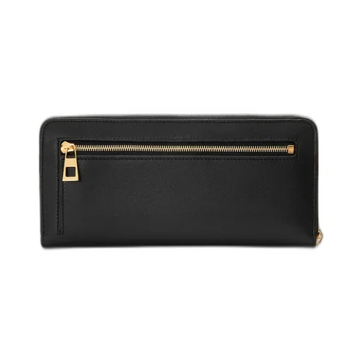 Knot Zip Around Wallet In Shiny Nappa Calfskin