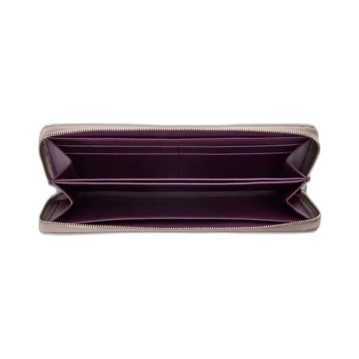 Knot Zip Around Wallet In Shiny Nappa Calfskin