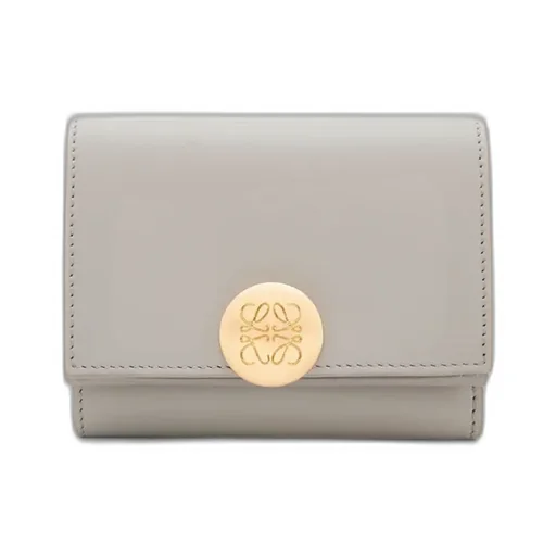 Pebble Trifold Wallet In Shiny Nappa Calfskin