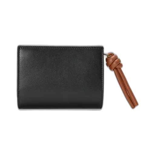 Knot Compact Wallet In Shiny Nappa Calfskin