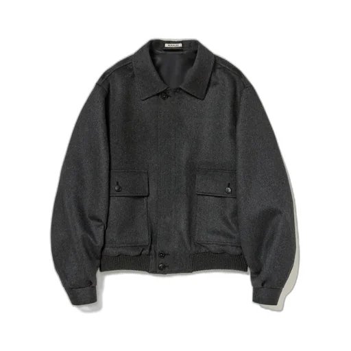 Cashmere Moleskin Zip Blouson