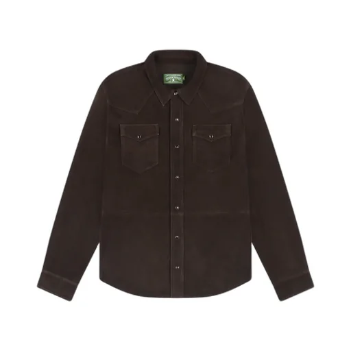 Suede Western Shirt Coffee