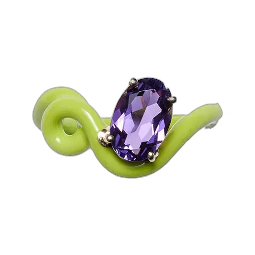 Oval Ring In 9 Kt Yellow Gold