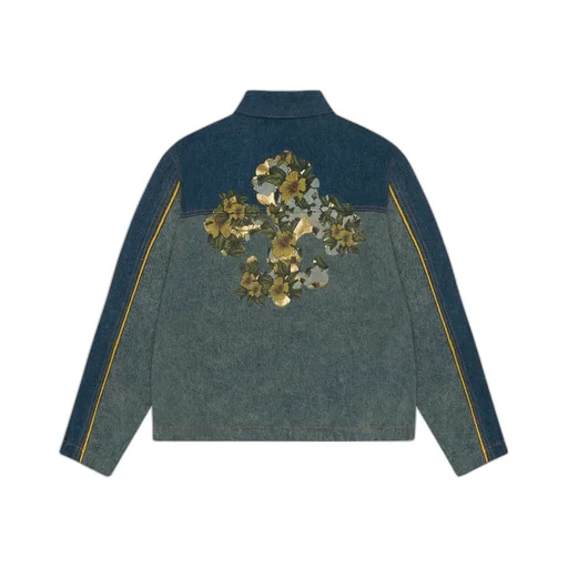Cotton Fleur De-Lis Denim Trac