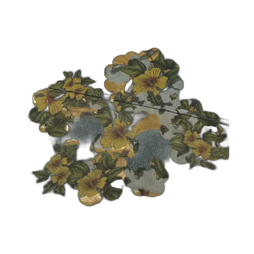 Cotton Fleur De-Lis Denim Trac