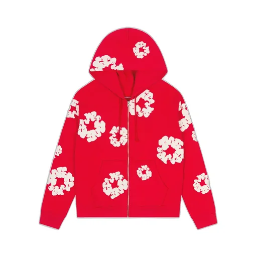 Cotton Wreath Zip Hoodie