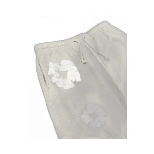 Cotton Wreath Open Hem Sweatpants