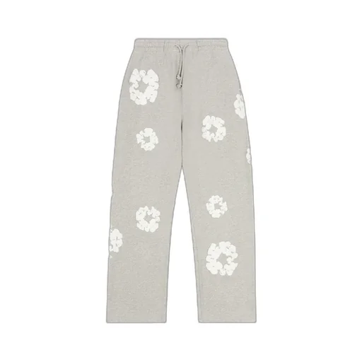 Cotton Wreath Open Hem Sweatpants
