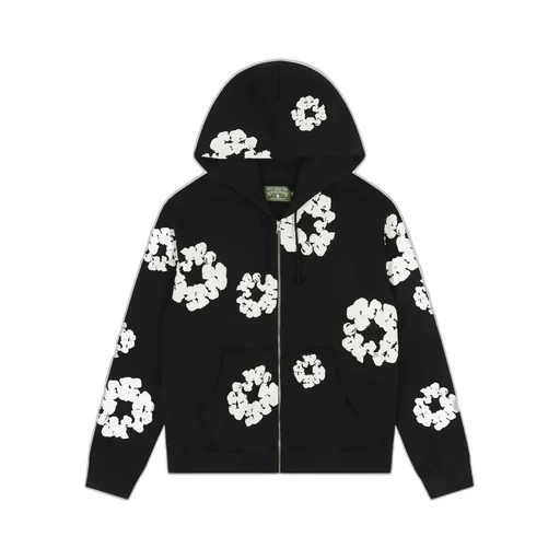 Cotton Wreath Zip Hoodie
