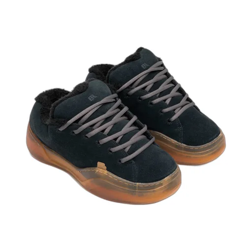 Suede Vamp Skate Sneaker Leath