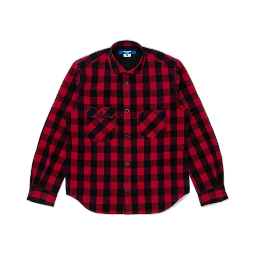 Cotton Flannel Check X Cotton Nylon Rip-Stop