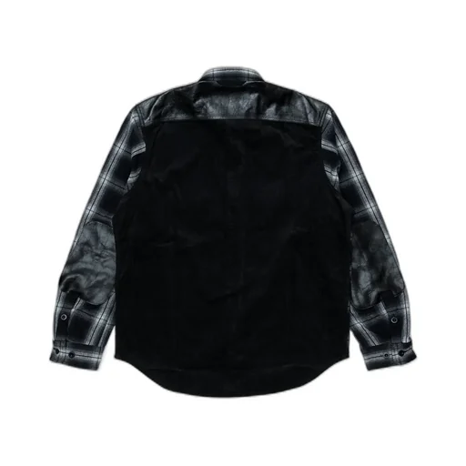 Cotton Flannel Check X Cotton Corduroy X Leather