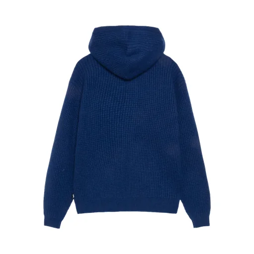 Waffle Cashmere Zip Hood