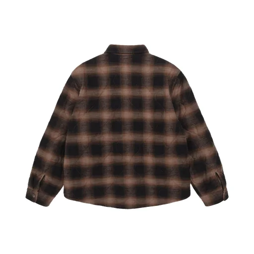 Quilted Plaid Shirt Jacket
