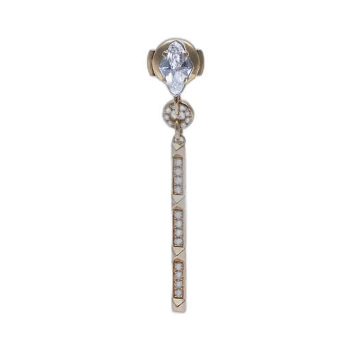 Armor Diamond Single Drop Earring