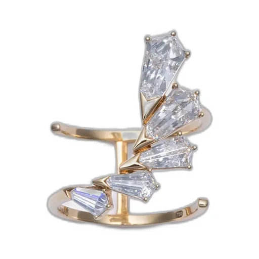 Phoenix Diamond Wing Open Ring