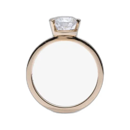 Meta Diamond Round Pave Ring