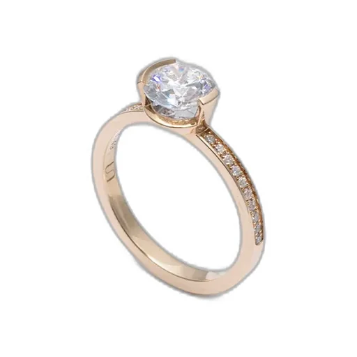 Meta Diamond Round Pave Ring