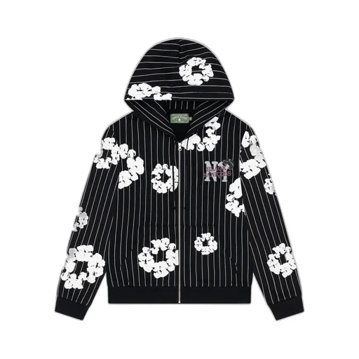 Black Yankees Pinstripe Wreath Hoodie