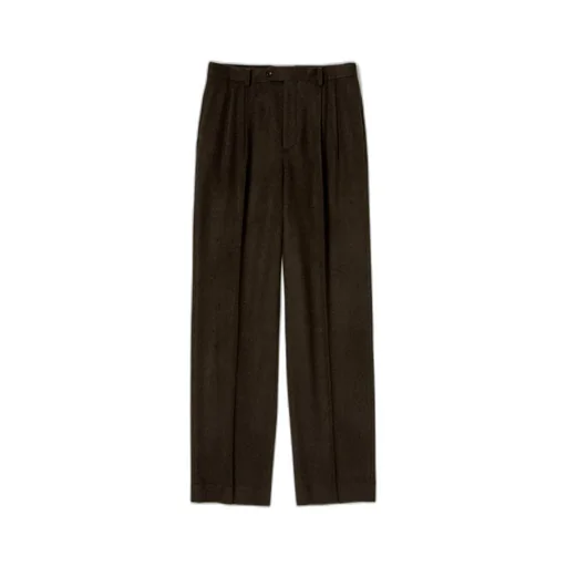 Baby Camel Flannel Two-Tuck Slacks