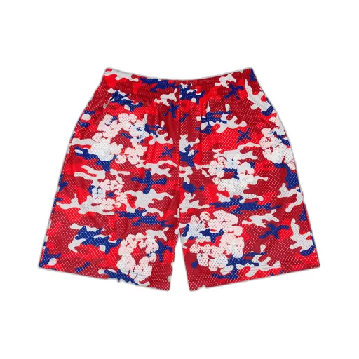 Camo Cotton Wreath Mesh Shorts