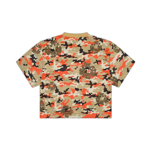 Camo Cotton Wreath Mesh Football Top