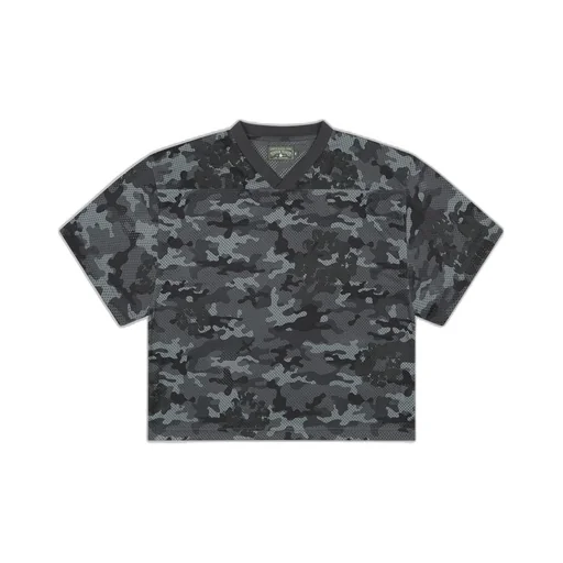 Camo Cotton Wreath Mesh Football Top