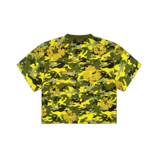 Camo Cotton Wreath Mesh Football Top