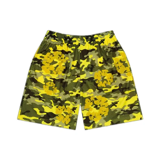 Camo Cotton Wreath Mesh Shorts