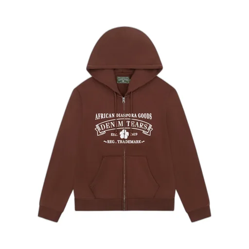 Adg Zip Hoodie Brown