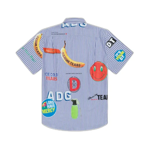 Bodega Button Up Blue Multi