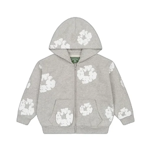 Kids Cotton Wreath Zip Hoodie