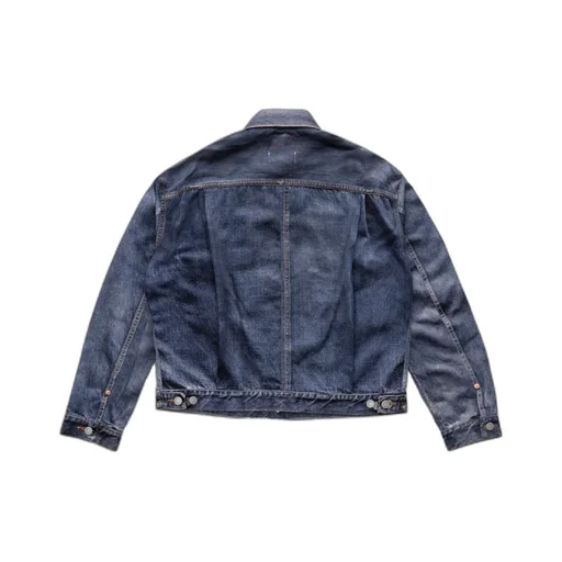 Nylon Twill Inkjet Print Denim Jacket