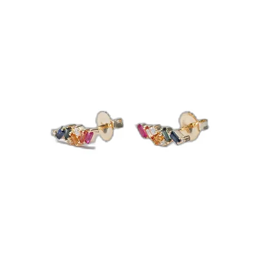 Frenzy Rainbow Zigzag Studs