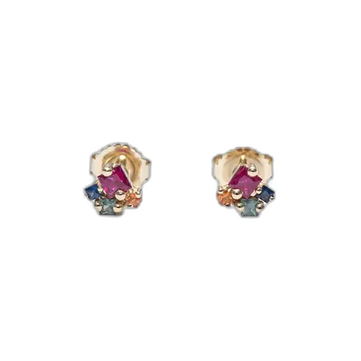 Princess Rainbow Cluster Studs