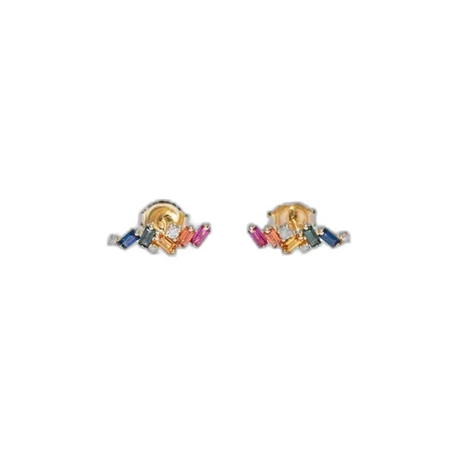 Frenzy Rainbow Zigzag Studs
