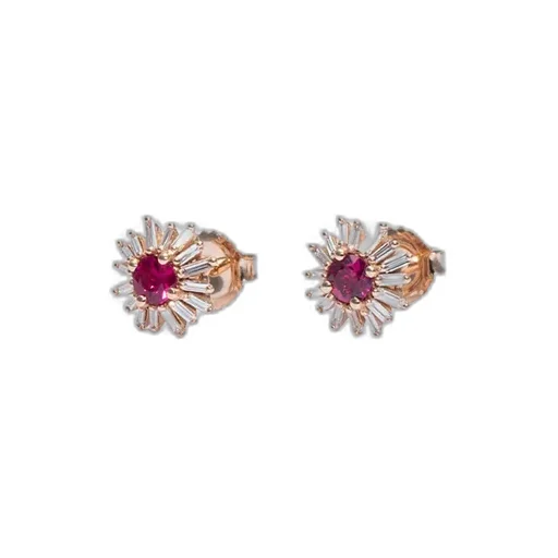 Ooak Ruby Studs