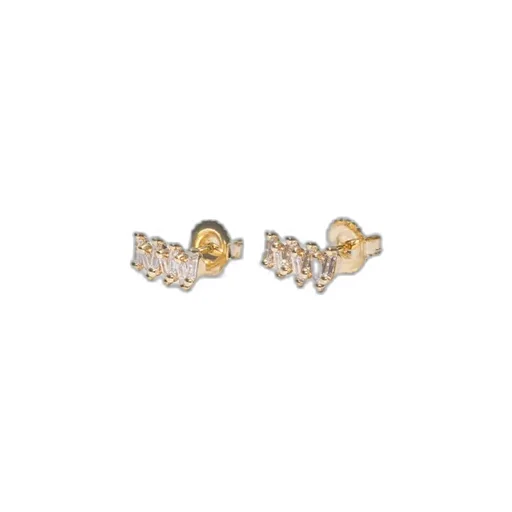 Bold Zigzag Dia Studs
