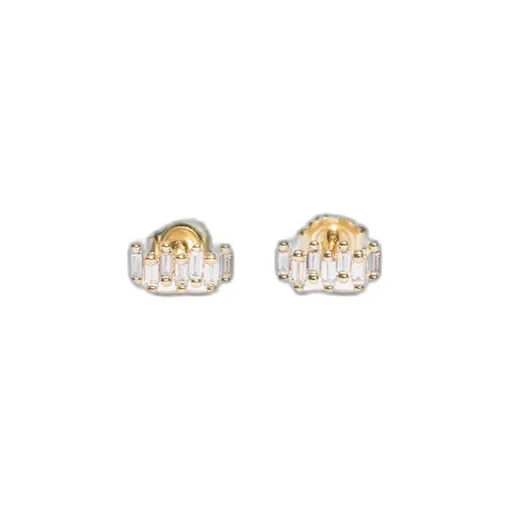 Bold Zigzag Dia Studs
