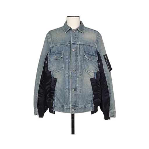 Denim X Nylon Twill Jacket