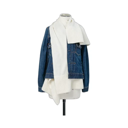 Denim X Wool Knit Jacket