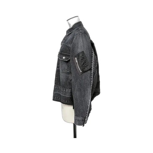 Denim X Nylon Twill Jacket